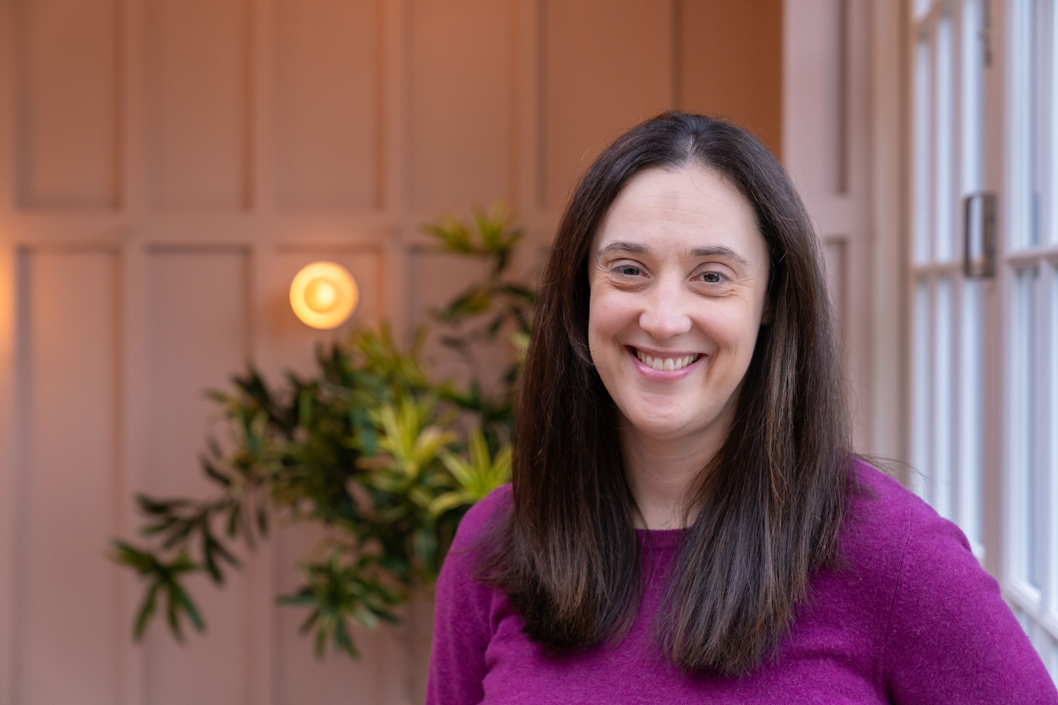 Sian Grinter against an office background